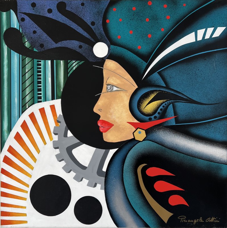 D.I.V.A. (Design, Innovazione, Velocità, Arte) — dipinto di Pierangela Cattini